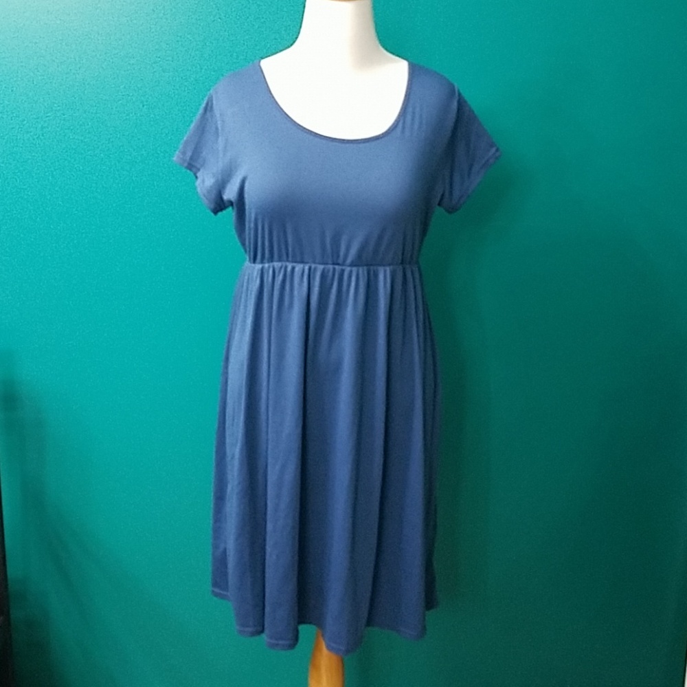 Blue Babydoll Short Sleeve Dress XL